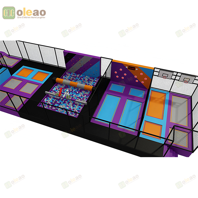 Gran parque comercial de trampolín interior para el centro de entretenimiento familiar