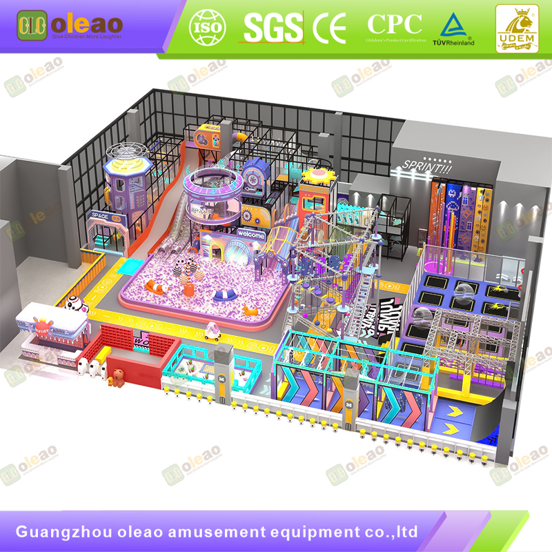 Kids Playground Castle with Ball Pit, Spiral Slide & Climbing Net - Indoor Playground for Malls/Kindergartens - Eco-Friendly Soft Padding, Safe & Easy Setup