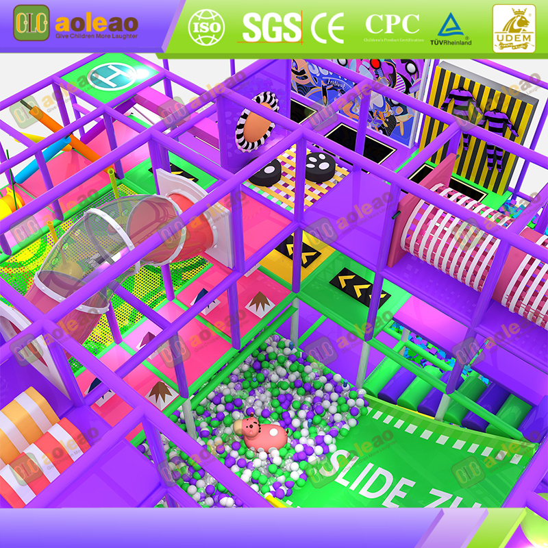 Steel Frame Structure Playground Castle - Galvanized Rust-Proof & Eco-Friendly Soft Padding - Semi-Open Outdoor Spaces/Indoor Playgrounds - Moisture-Proof & Corrosion-Resistant