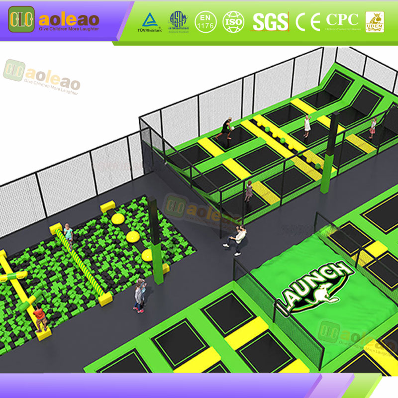 Adjustable Dunk Trampoline Height Adjustable Indoor Sports Park Fit All Ages