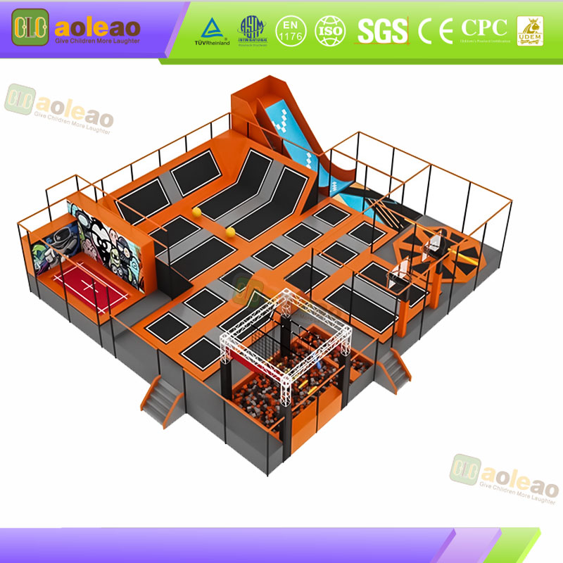 Ninja Course Trampoline Obstacle Physical Training Indoor Development Park Improve Coordination