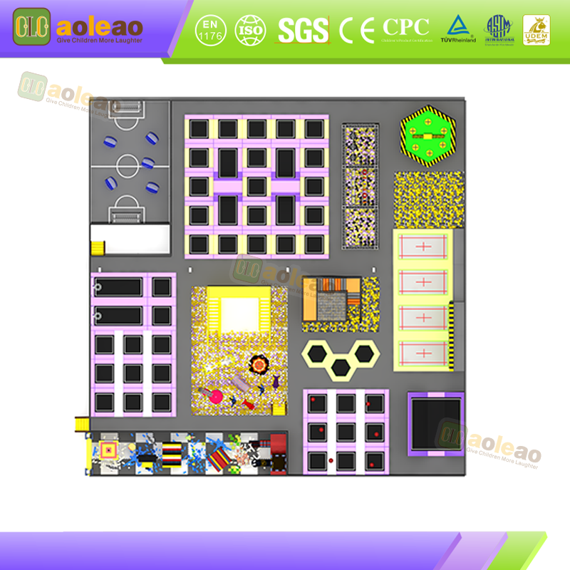 Customized Commercial Trampoline Size And Style Customization Exclusive Indoor Trampoline Hall Create Differentiated Competitive Advantage