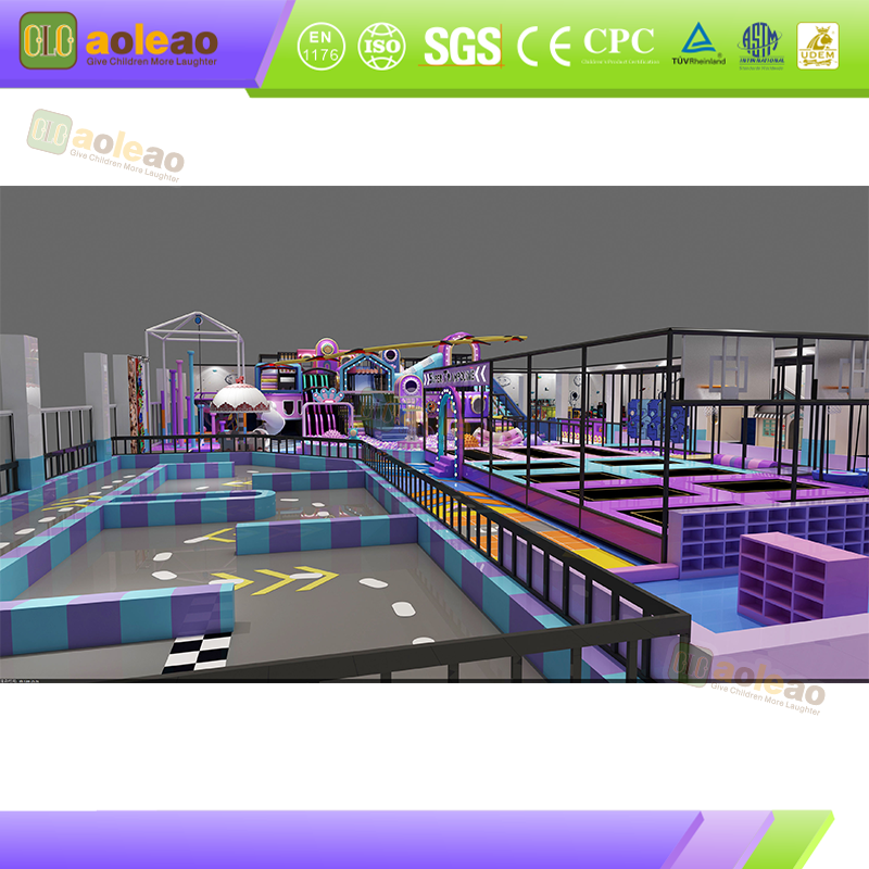High-End Commercial Trampoline Equipment Light Luxury Quality Design High-End Indoor Amusement Hall Upgrade Venue Grade Positioning