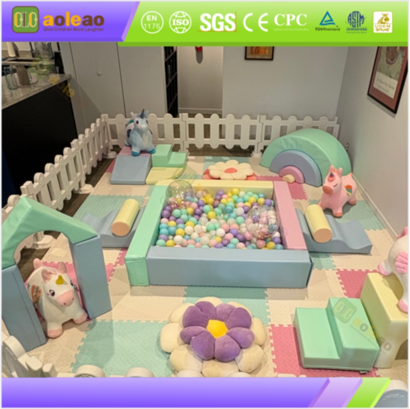 Mini Soft Slide Ball Pit - All-in-One Soft Fence - Home Play Area - Space Saving Easy Store | Aoleao