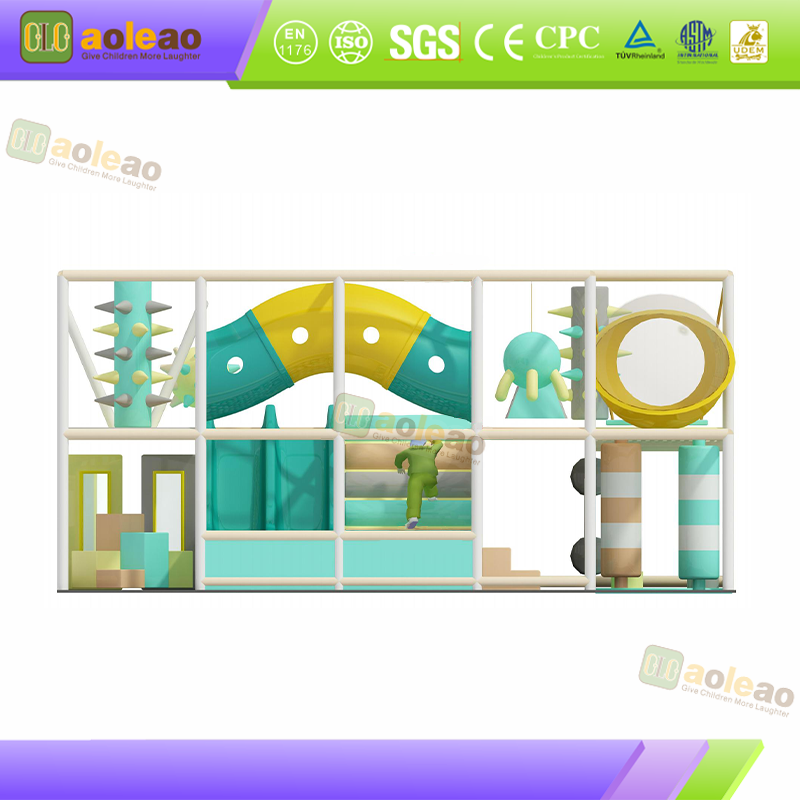 Small Indoor Playground Slide Maze Adventure, Kindergarten, Safe Protection