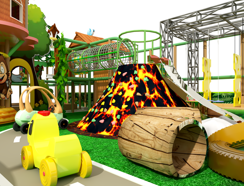 Volcano Slide Jungle Theme Ocean Ball Park Amusement Park
