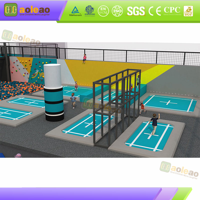فٹنس ٹرامپولین پارک- ملٹی فنکشن ایکسرسائز ایریا- جم ٹریننگ وینیو- باڈی شیپنگ | Aoleao