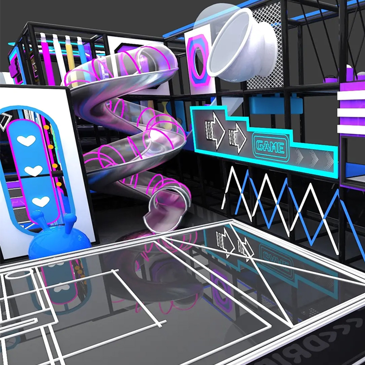 Cool and naughty castle for trendy playground