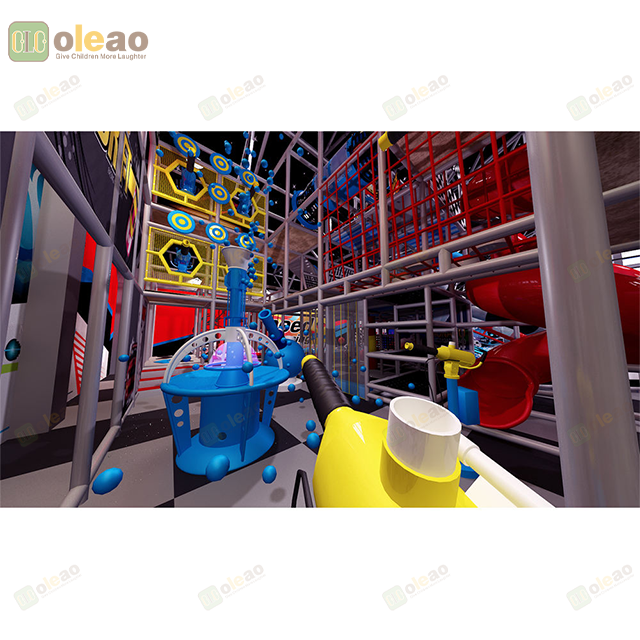 Custom Design Trampoline Park with Obstacle Course and Foam Blocks