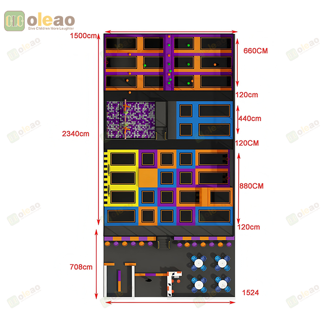Trampoline Park Equipment Indoor Large Scale Kids Jumping Fun Center