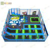 Indoor Trampoline Park with Safety Net and Toddler Play Area