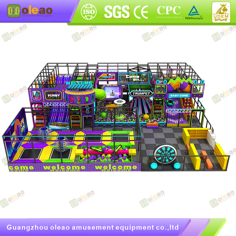 Indoor Playground Equipment Soft Play Toddler Climbing Kids Adventure Park (Soft Play Blocks & Slide)
