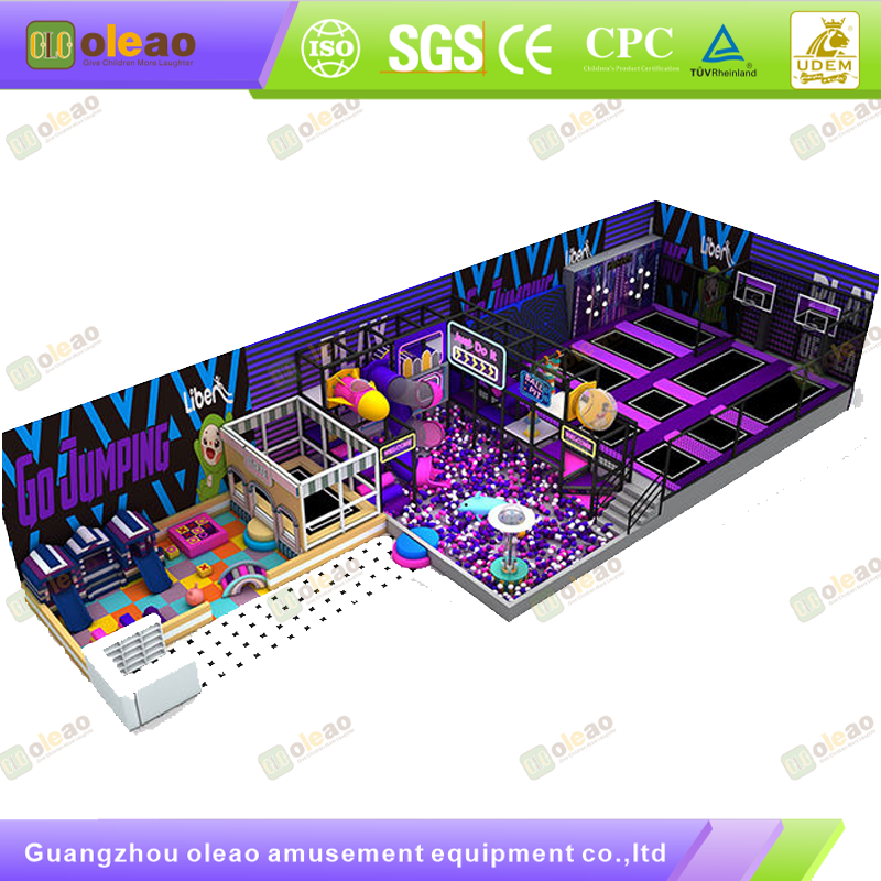 Trampoline Park – High-Intensity Fitness Fun – Kids Adventure Park with Safety-Certified Equipment