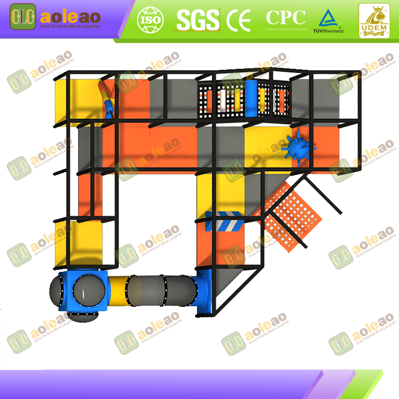 Commercial Naughty Castle - Maze + Ball Pit + Slide Integrated - Core Facility for Indoor Playground - Custom Size for Venue