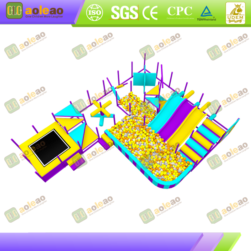 Commercial Trampoline Park Set - Free Jump + Basketball + Foam Pit - For Family Entertainment Center - Durable Galvanized Steel Frame