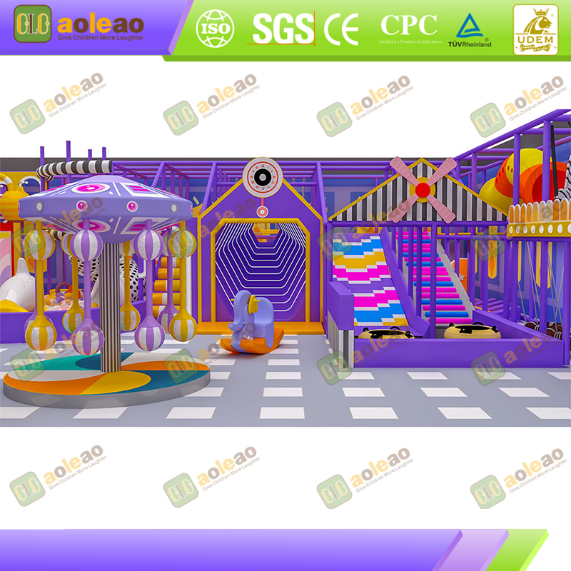 Reinforced Frame Playground Castle - Double Beam Support & Thickened Pipes - High-Traffic Malls/Playgrounds - Stable & Anti-Shaking
