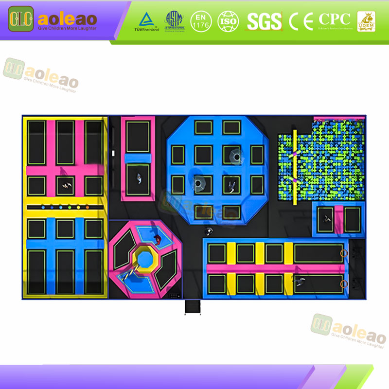 Large Trampoline High Elastic Anti-Slip Net Indoor Trampoline Park Safe Stress Relief Popular Hit