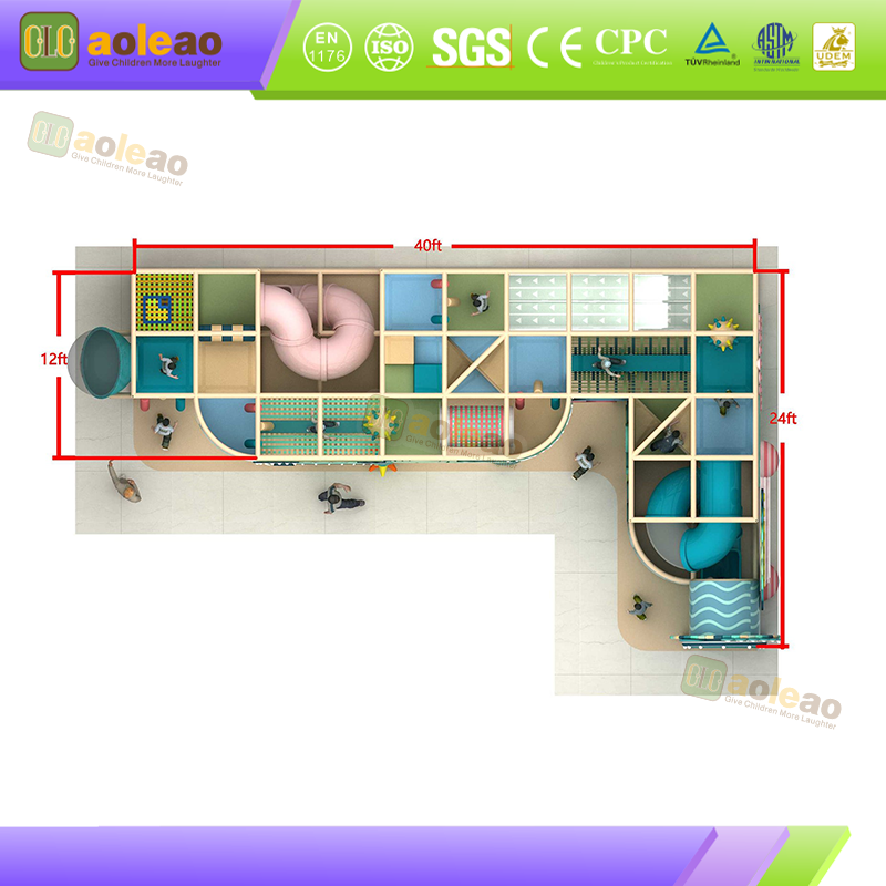 Anti-Slip Naughty Castle, Safety Mat, Indoor Playground, Anti-Fall & Anti-Bump