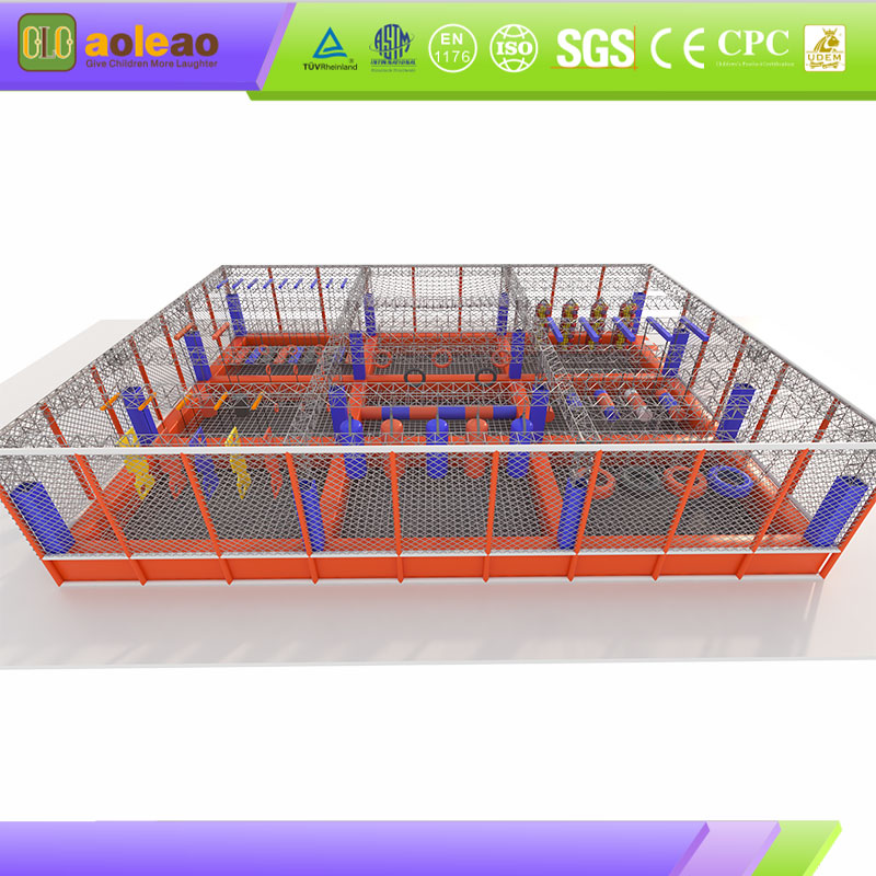 Indoor Ninja Playground-3D Multi-Layer Layout-Commercial Atrium-Strong Customer Attraction | Aoleao