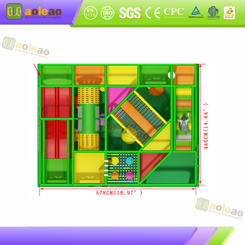 Small Playground Slide Adventure Maze, Indoor Entertainment, Anti-Collision