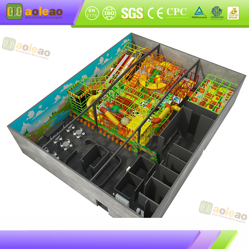 Small Playground Slide Interactive Maze, Indoor Park, Eco Material Safe