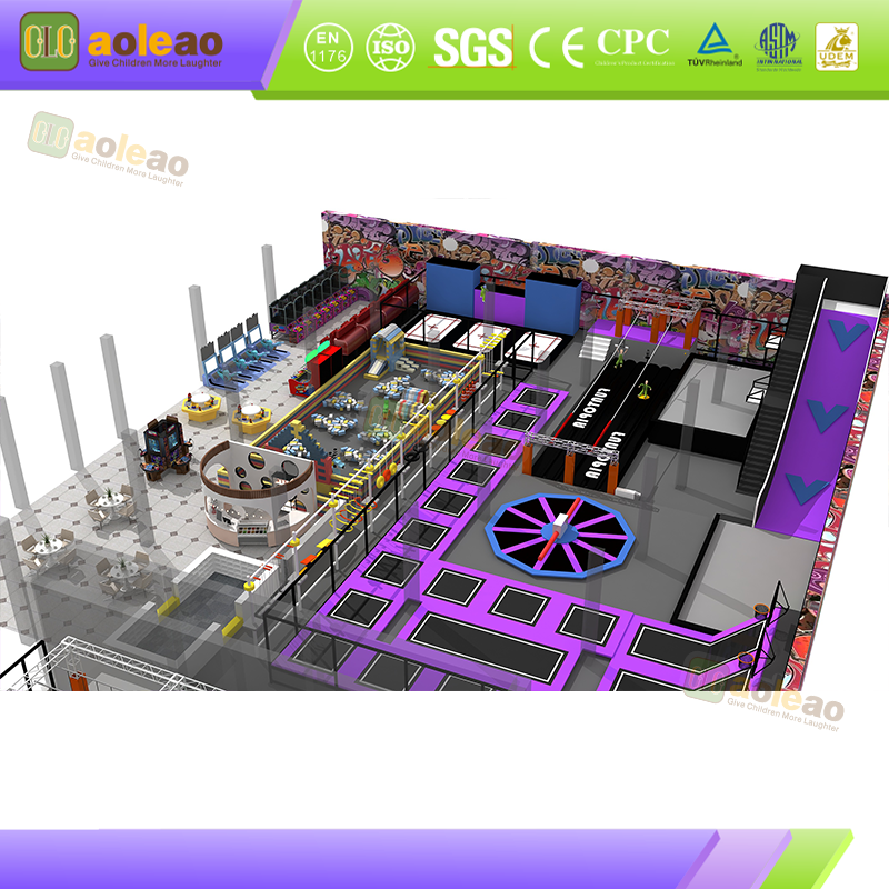 Trampoline Climbing Linkage Fun Climbing Design Trampoline Comprehensive Amusement Area Exercise Physical Fitness Increase Plays