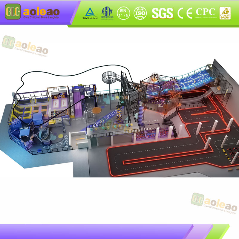 Slide Naughty Castle Spiral S-Slide Combo For Indoor Playground Diverse Play No Boredom
