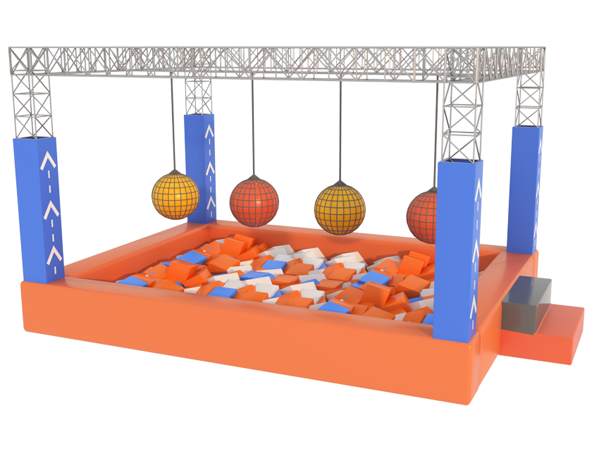 Large Trampoline Ninja Course Park
