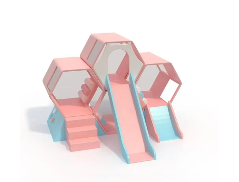 Slide de favo de mel para playground infantil para crianças internas