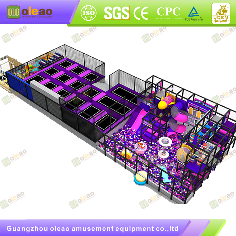 Trampoline Park – High-Intensity Fitness Fun – Kids Adventure Park with Safety-Certified Equipment