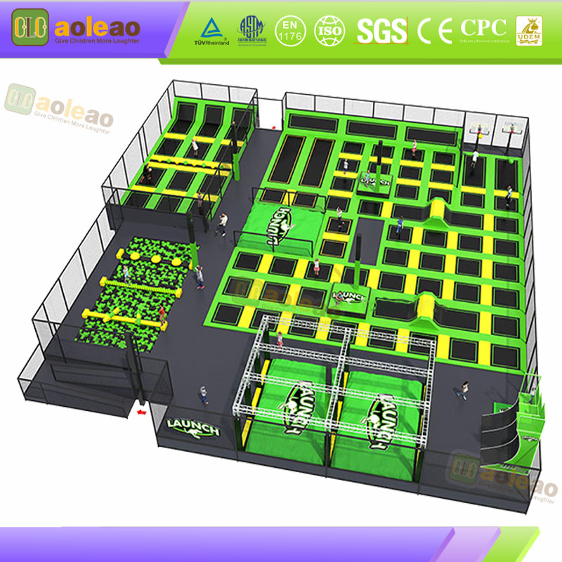 Adjustable Dunk Trampoline Height Adjustable Indoor Sports Park Fit All Ages