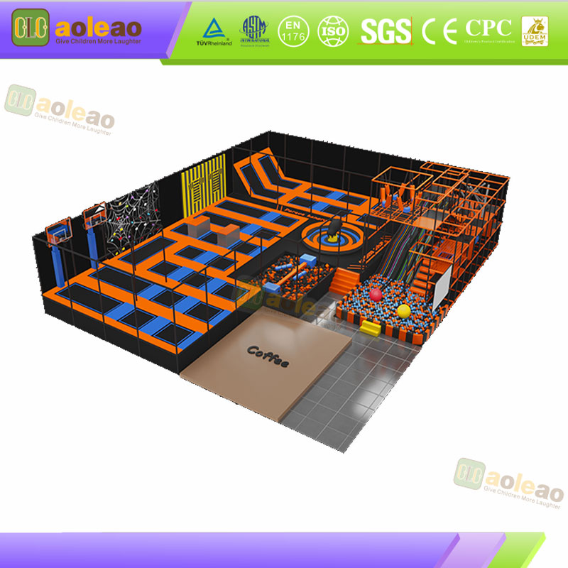 Ninja Course Trampoline Obstacle Physical Training Indoor Development Park Improve Coordination