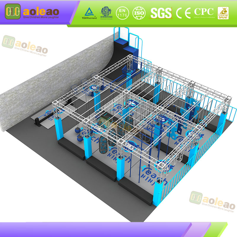 Indoor Ninja Course-Multi-Level Combined Design - Kids Play Venue-Improve Body Explosive Power + Aoleao | Aoleao