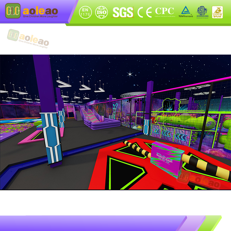 Commercial Trampoline Thickened Spring High Elasticity Indoor Trampoline Park Strong Load-Bearing Durable