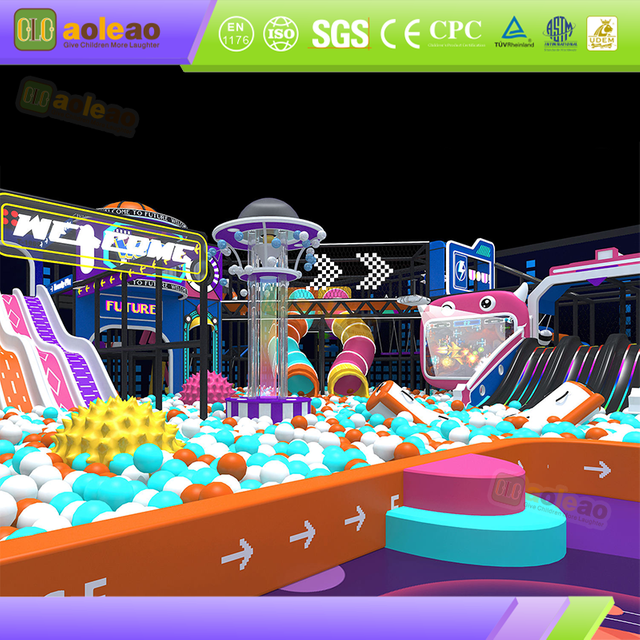 galaxy ball pit slide play area