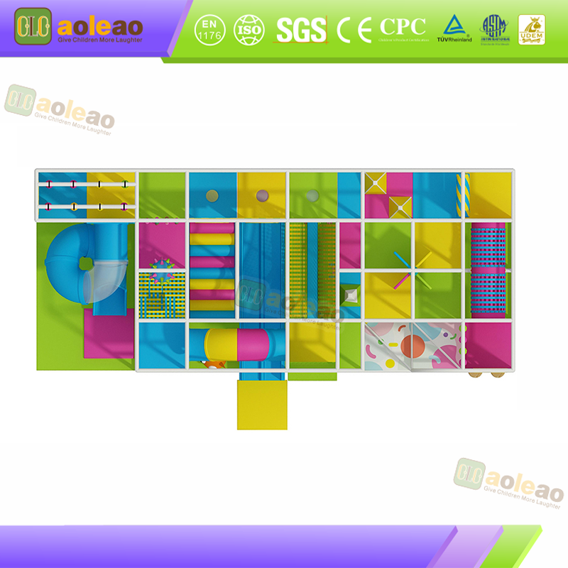 Small Playground Slide Interactive Maze, Kids Experience Hall, Improve Coordination