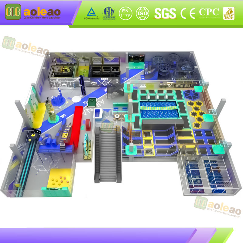 Development Naughty Castle Physical Obstacle For Youth Center Balance Coordination Training