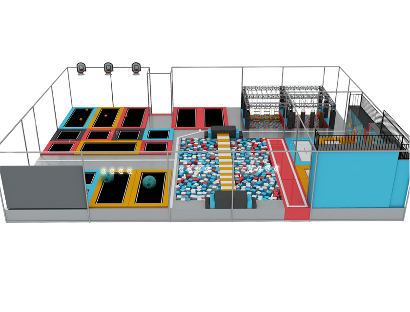 Equipo de parque de trampolín de baloncesto