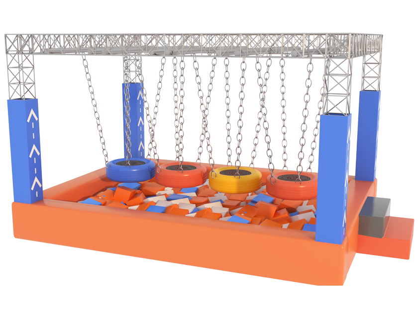 Large Trampoline Ninja Course Park