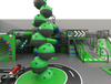 Horn Slide Ninja Course Trampoline Playground Equipment