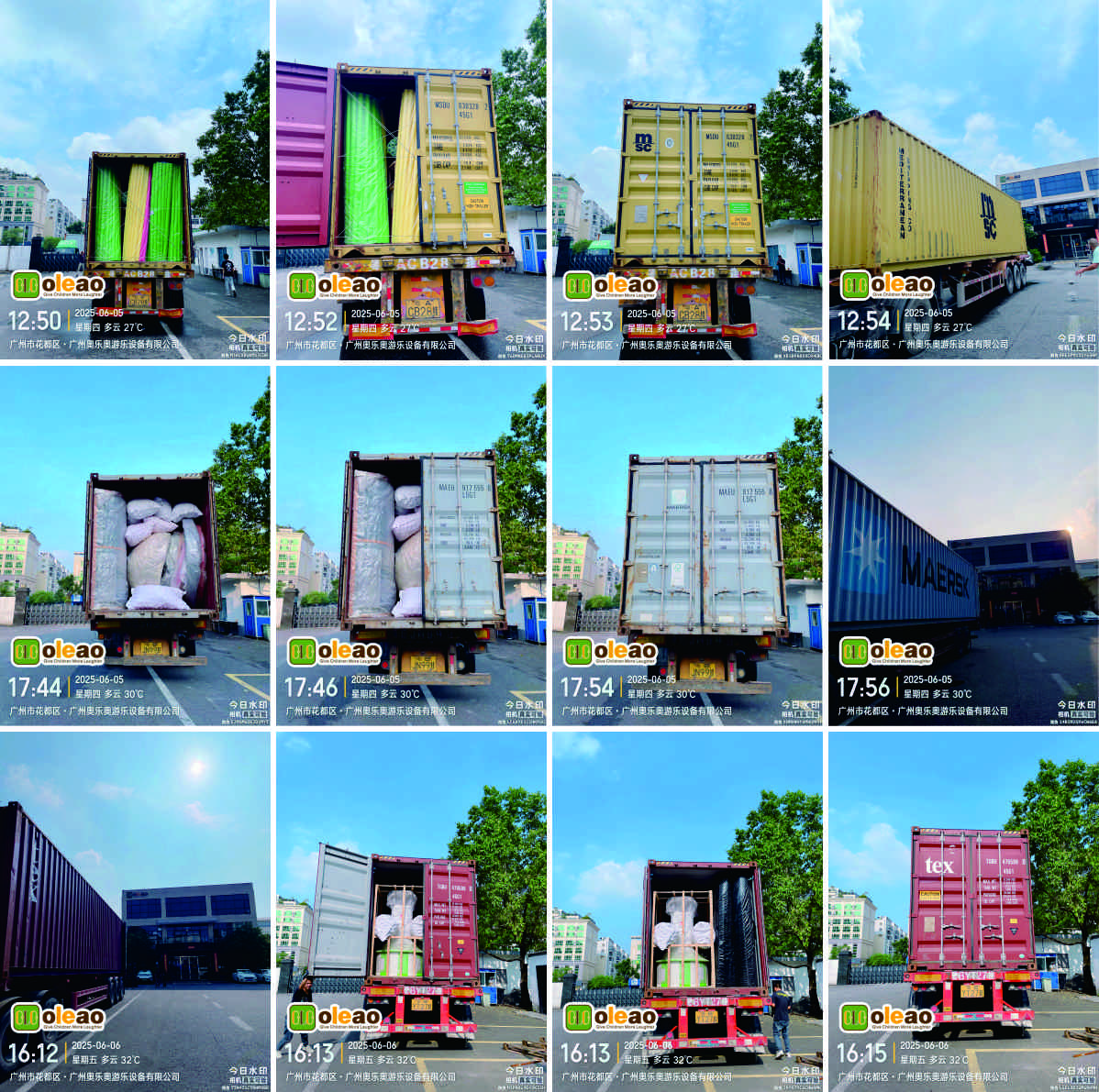Oleao amusement equipment packaging and inspection