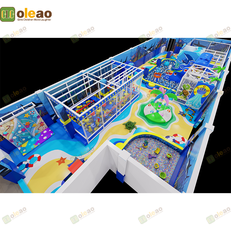 Indoor Playground Equipment Soft Play Toddler Climbing Kids Adventure Park (Swing & Slide & Ball Pit Combo)
