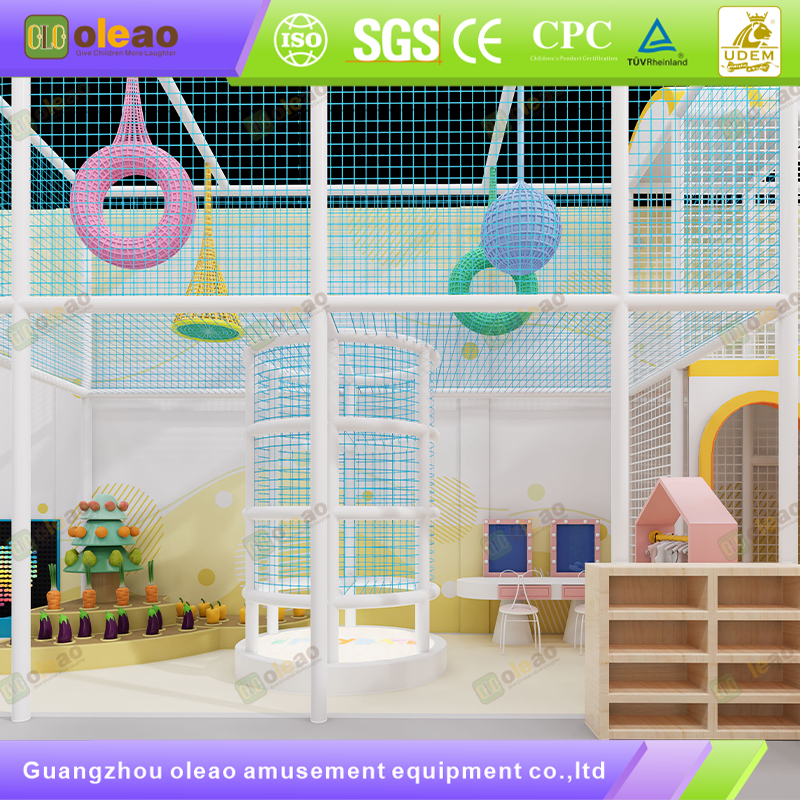 Kids' Indoor Slide & Climbing Combo - Adjustable-Angle Slide+Soft-Padded Climbing Frame, Round Edges No Sharp Parts 