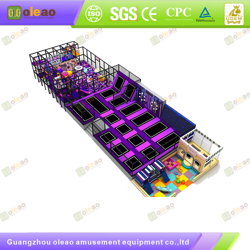 Trampoline Park – High-Intensity Fitness Fun – Kids Adventure Park with Safety-Certified Equipment