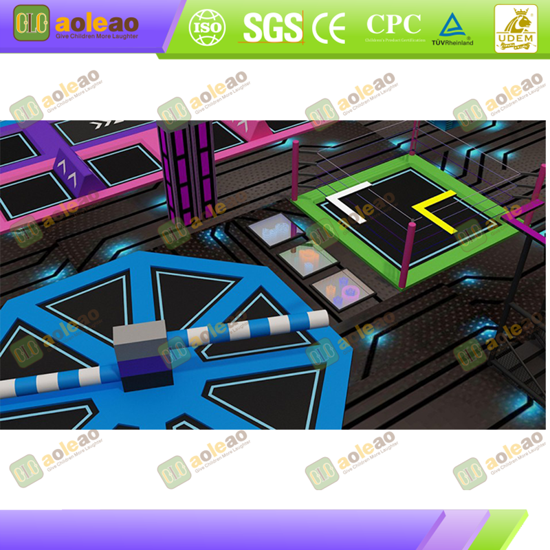 Trampoline Park – Muscle-Toning Playground – Kids Adventure Park with Climbing Walls