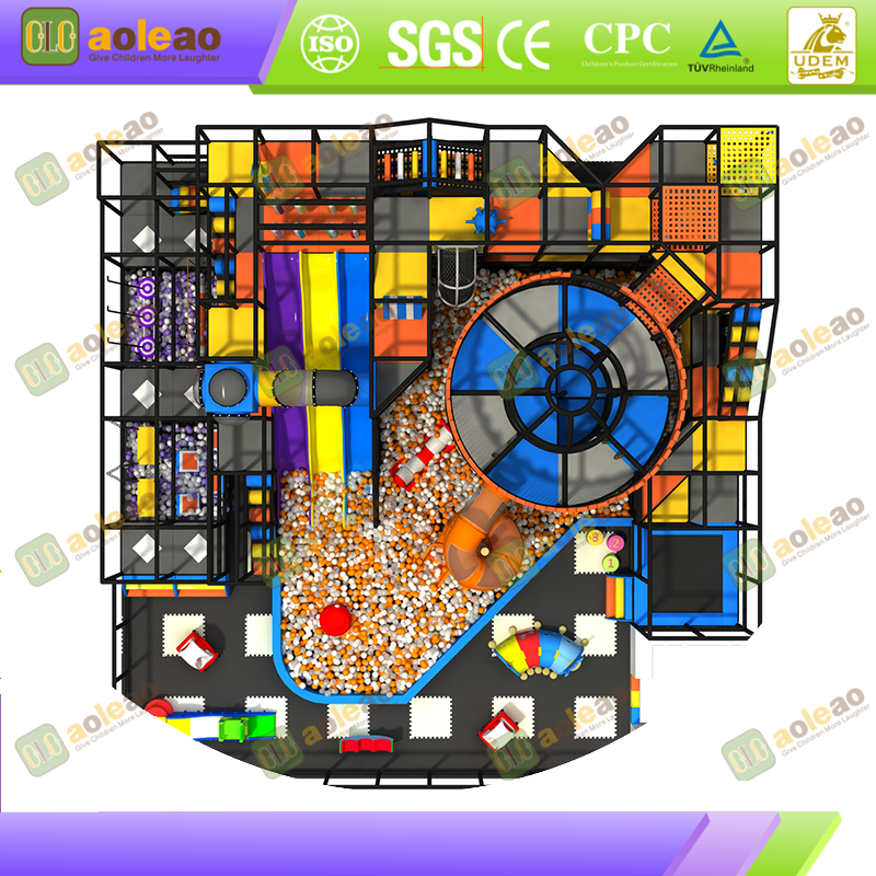 Commercial Naughty Castle - Maze + Ball Pit + Slide Integrated - Core Facility for Indoor Playground - Custom Size for Venue