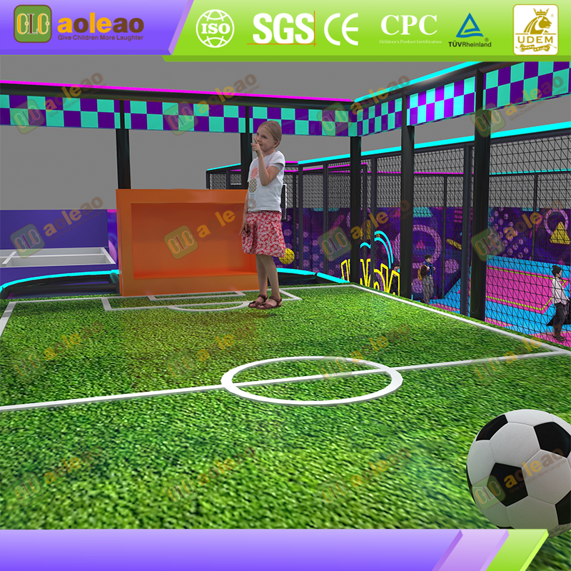 Custom Football Naughty Castle - Trampoline Football Obstacle Course + Brand Logo Implant - For Chain Parent-Child Parks - Enhances Brand Recognition