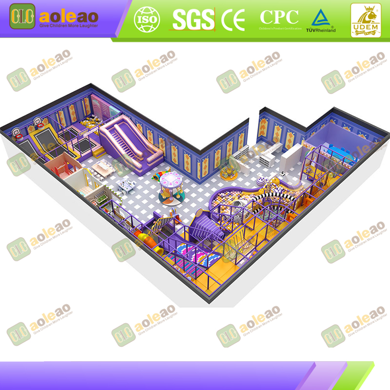 Reinforced Frame Playground Castle - Double Beam Support & Thickened Pipes - High-Traffic Malls/Playgrounds - Stable & Anti-Shaking