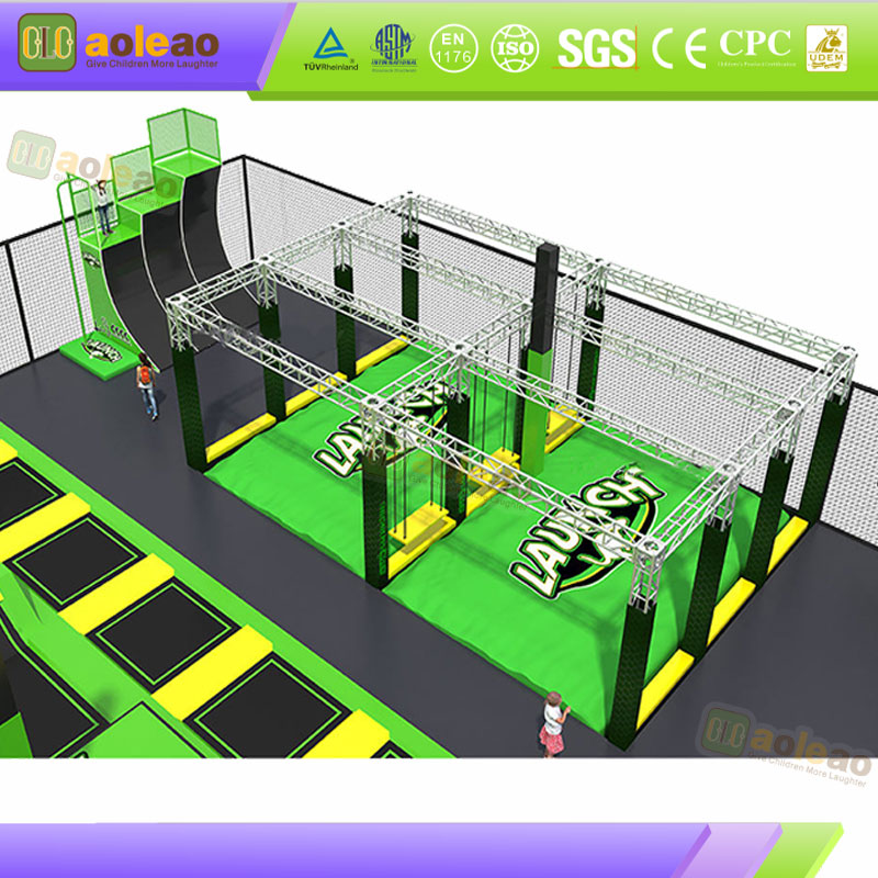 Adjustable Dunk Trampoline Height Adjustable Indoor Sports Park Fit All Ages