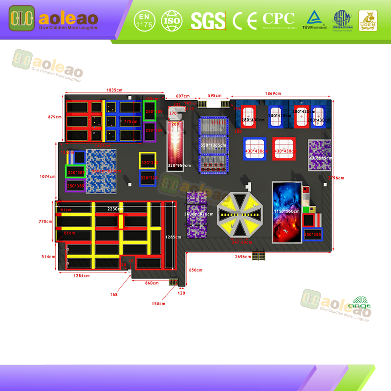 Trampoline Amusement Complex Multi-Project Integration Indoor One-Stop Amusement One-Stop Profit Solution